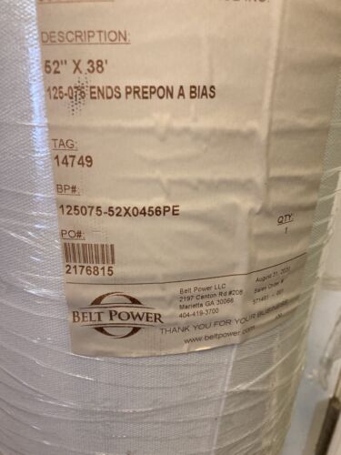 52" x 38' White Food Grade Conveyor Belt Power 125075 - Image 2