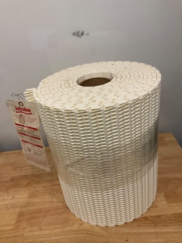 Intralox Series 900 Flat Top Polypropylene White Conveyor Belt 15.3”W x 22.43’L