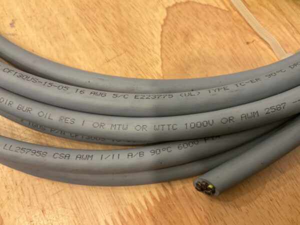 Igus Multi Conductor Cable Chainflex Series CF13OUS-15-5 16 AWG 25’ Gray - Image 6