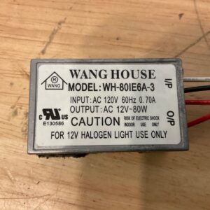 Electronic Halogen Transformer, Low Voltage, 12V 80W, Wang House WH-80IE6A-3