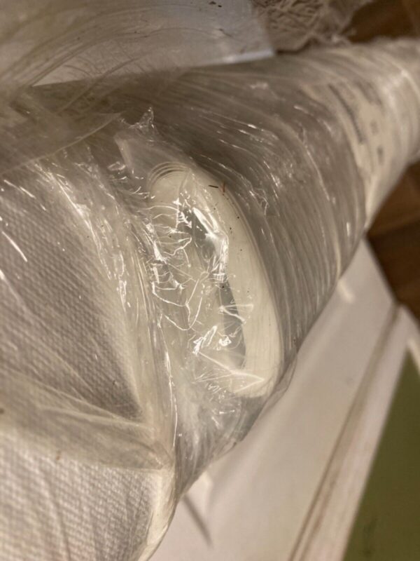 52"W x 4’1.5”L White Food Grade Conveyor Belt 2 PLY PU BXB Prepared on Bias - Image 4