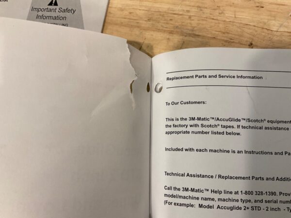 Instruction And Parts List For 3M AccuGlide 2+ STD 2” Type 10500 Case Sealer - Image 3