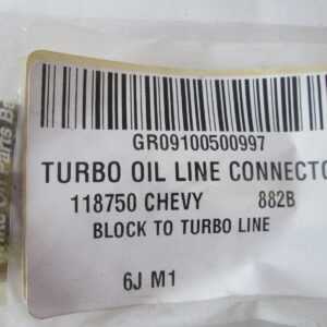 Turbo Oil Line Connector GM # 118750 Chrysler Chevy Block to Turbo Line 11-8750