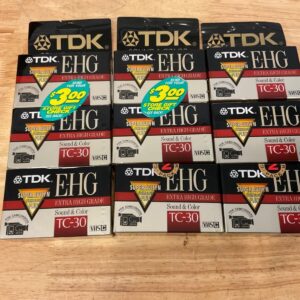 TDK E-HG Extra High Grade TC-30 Blank VHC Tapes Sealed  Japan