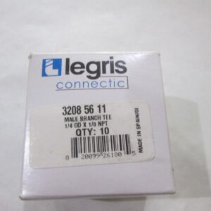  Box of 10 Legris Connectic 3208 56 11 Male Branch Tee 1/4" OD X 1/8" NPT