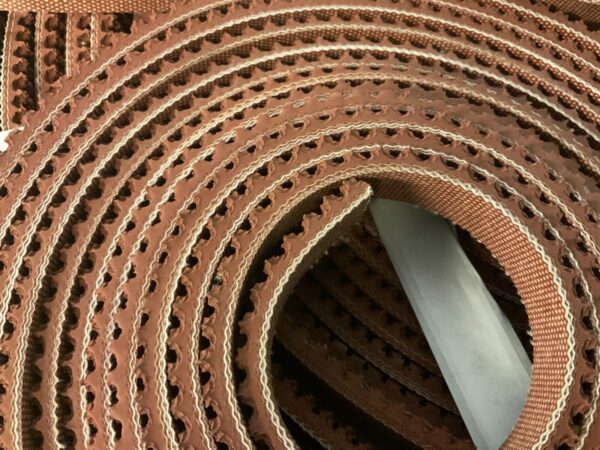 200’+ Brown Nitrile Rough Top Conveyor Belt 3 Ply 5/8” Wide for AC HORN COLLATOR - Image 4
