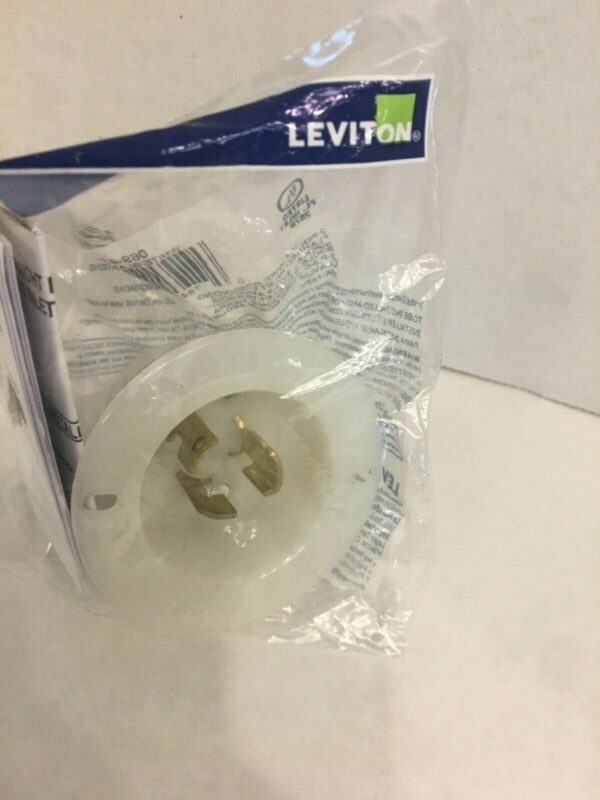  Leviton 4716-C Grounding Flanged Inlet 2 Pole 3 Wire Locking 069-4716-C