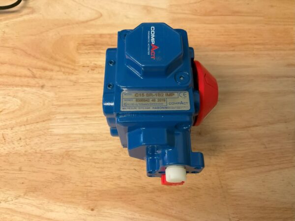 Habonim CompAct C15 SR-1B2 IMP Pneumatic Actuator id tag